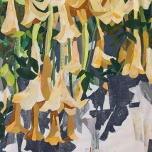 Flores de Verão, print collage, gouache, 132 x 72 cm, 2023